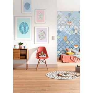 Komar Poster Shelly Patterns blue Hoogte: 40 cm