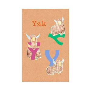 Komar Wanddecoratie ABC Animal Y Wanddecoratie - zonder lijst (1 stuk)