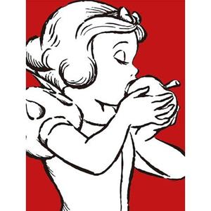 Komar Poster Snow white Apple Bite - red Hoogte: 50 cm