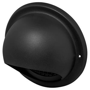 Sencys Rvs Overdrukrooster 125mm Bol Zwart