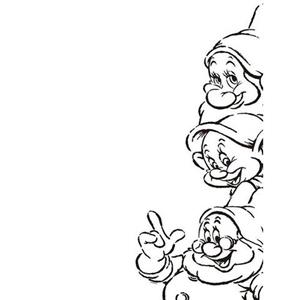 Komar Poster Snow white Dwarves Hoogte: 40 cm