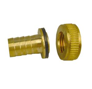 Messing Slangwartel-Setje 1/2x3/4 met borgring