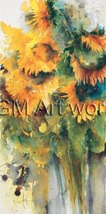 PGM Ekkehard Hofmann - Sonnenblumen Kunstdruk 50x100cm