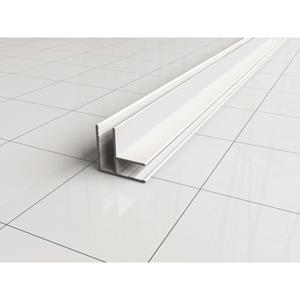 Wiesbaden Hoekprofiel tbv glaswand 1cm 200cm mat-wit