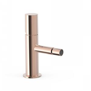 Tres Bidetmengkraan  Study Exclusive 1-Knop Uitloop Recht 8 cm Rond Rosé Goud