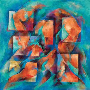 PGM Franz Ruzicka - Symphonie des Lebens Kunstdruk 98x98cm