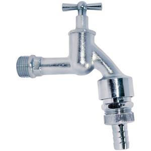 Uitloopventiel MS uitloopventiel knevelgreep, 1/2'AG x 3/4'AG x 1/2'T, matchroom