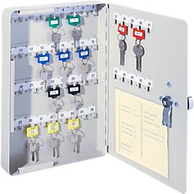 Sleutelkast, elektronisch slot, 46 haken, lichtgrijs