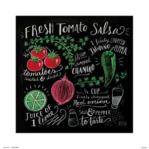 Lily And Val Fresh Tomata Salsa Kunstdruk 30x30cm