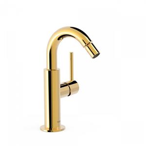 Tres Bidetmengkraan  Study Exclusive Hendel Uitloop Gebogen 16,5 cm Rond Goud