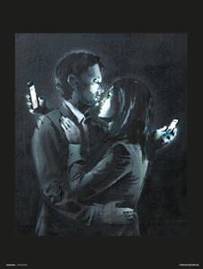 Grupo Erik Brandalised Mobile Phone Lovers Close Kunstdruk 30x40cm