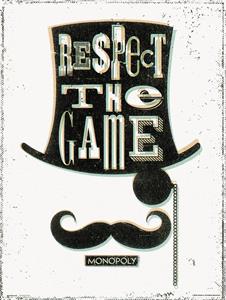 Grupo Erik Monopoly Respect The Game Kunstdruk 30x40cm