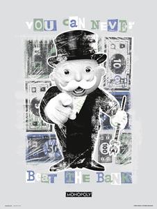 Grupo Erik Monopoly You Can Never Beat The Bank Kunstdruk 30x40cm