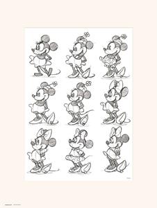Grupo Erik Disney Minnie Sketch Kunstdruk 30x40cm