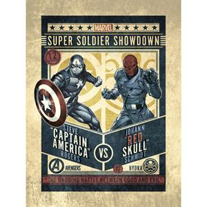 Grupo Erik Marvel Comics Captain America VS Red Skull Kunstdruk 30x40cm