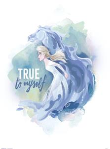Grupo Erik Disney Frozen II Elsa And Horse True To Myself Kunstdruk 30x40cm