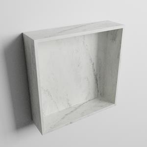 Mondiaz EASY Nis 29,5x29,5cm in solid surface kleur Opalo. 1 vak geschikt voor in- of opbouw