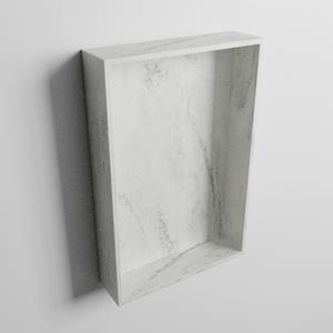 Mondiaz EASY Nis 44,5x29,5cm in solid surface kleur Opalo. 1 vak geschikt voor in- of opbouw