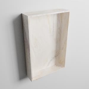 Mondiaz EASY Nis 44,5x29,5cm in solid surface kleur Ostra. 1 vak geschikt voor in- of opbouw