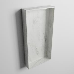 Mondiaz EASY Nis 59,5x29,5cm in solid surface kleur Opalo. 1 vak geschikt voor in- of opbouw