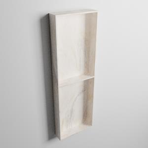 Mondiaz EASY Nis 59,5x29,5cm in solid surface kleur Ostra. 3 vakken geschikt voor in- of opbouw