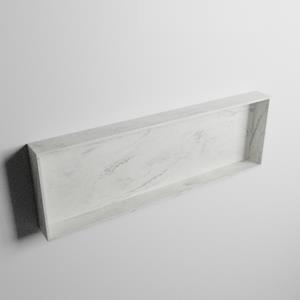 Mondiaz EASY Nis 89,5x29,5cm in solid surface kleur Opalo. 1 vak geschikt voor in- of opbouw