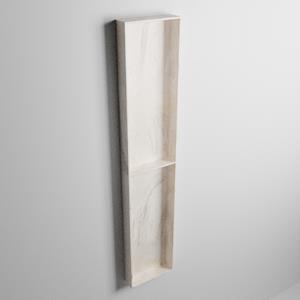 Mondiaz EASY Nis 89,5x29,5cm in solid surface kleur Ostra. 2 vakken geschikt voor in- of opbouw