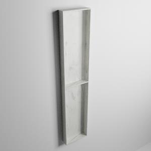 Mondiaz EASY Nis 89,5x29,5cm in solid surface kleur Opalo. 2 vakken geschikt voor in- of opbouw