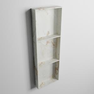 Mondiaz EASY Nis 89,5x29,5cm in solid surface kleur Frappe. 3 vakken geschikt voor in- of opbouw