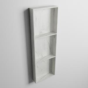 Mondiaz EASY Nis 89,5x29,5cm in solid surface kleur Opalo. 3 vakken geschikt voor in- of opbouw