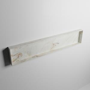 Mondiaz EASY Nis 149,5x29,5cm in solid surface kleur Frappe. 1 vak geschikt voor in- of opbouw