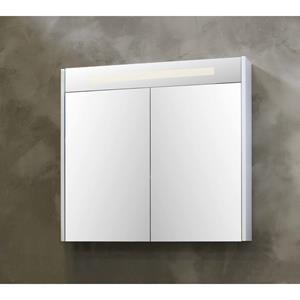 Boss & wessing Spiegelkast BWS Salt 2 Deuren Met LED 74x50 cm Incl. Planchetten Ice White