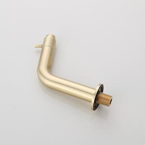 Boss & wessing Inbouw Fonteinkraan  Gold Gebogen Geborsteld Messing Mat Goud
