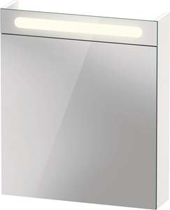 Duravit No.1 spiegelkast met 1 linksdraaiende spiegeldeur en 2 glazen planchets 60 x 14,8 x 70 cm, wit