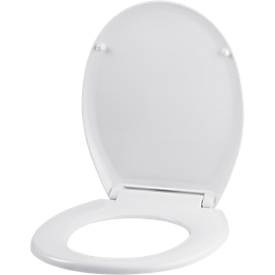 WC-bril Relax, L 445 x B 375 mm, metalen scharnieren, wit