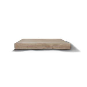 Gliss design Wastafelblad  Massief Hout Zonder Boomschors 70 cm Olie Wit