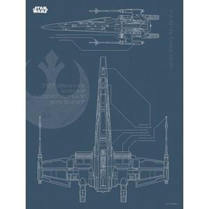 Komar Poster Star Wars Blueprint X-Wing