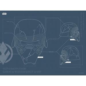 Komar Poster Star Wars EP9 Blueprint Kylo Helmet