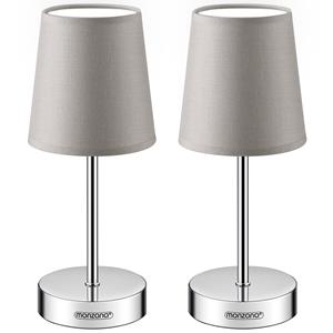 Monzana Tischlampe Lumière 2er-Set Taupe 32x13x13cm