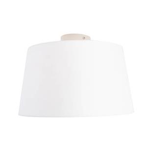 QAZQA Plafondlamp combi - Wit - Landelijk / Rustiek - D 350mm