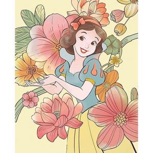 Komar Poster Snow white Flowers Hoogte: 50 cm
