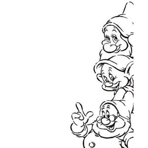 Komar Poster Snow white Dwarves Hoogte: 40 cm