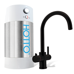 Hotto Arco Kokendwaterkraan Zwart met combiboiler 8 liter