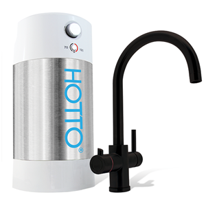 Arco Kokendwaterkraan Zwart met combiboiler 8 liter