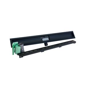 Sanilux Douchegoot  60 cm Mat Zwart met Sifon