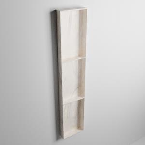 Mondiaz EASY Nis 149,5x29,5cm in solid surface kleur Ostra. 3 vakken geschikt voor in- of opbouw