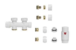 Mueller Nova thermostatisch onderblok set recht glans wit