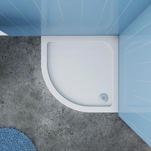 Sanexo Douchebak Wit Daisy Kwartrond Hoog 90X90 Polystone (Exclusief Sifon)