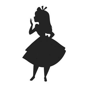 Komar Poster Alice silhouet Hoogte: 40 cm