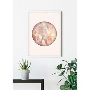 Komar Poster Mozaïek Circle rosso Hoogte: 40 cm